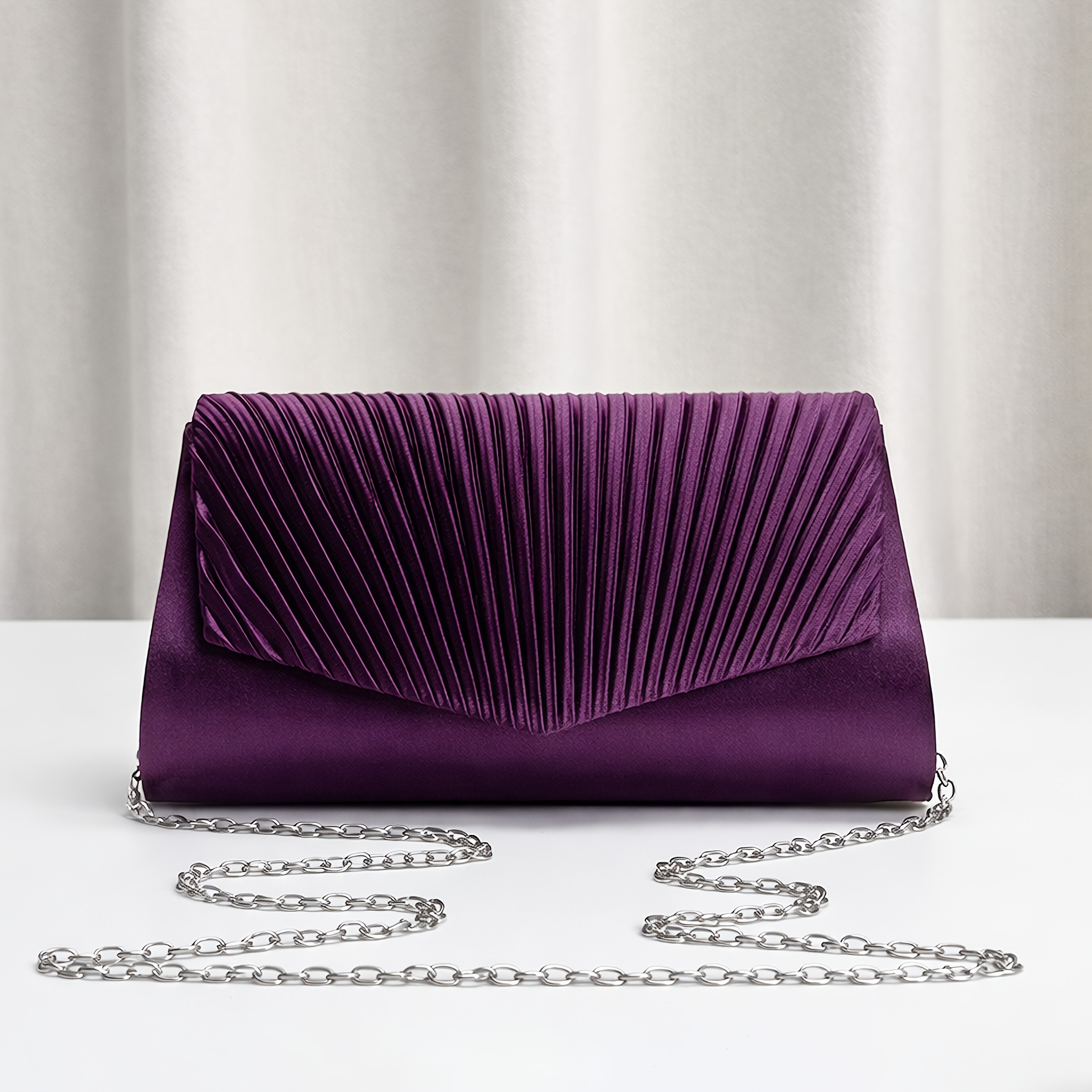 TEMU 1pc Women's Evening Clutch Bag, New Satin, Trendy, Simple, And Elegant, New Irregular And Unique Shape, Bag For Ramadan, Weddings, Factory For