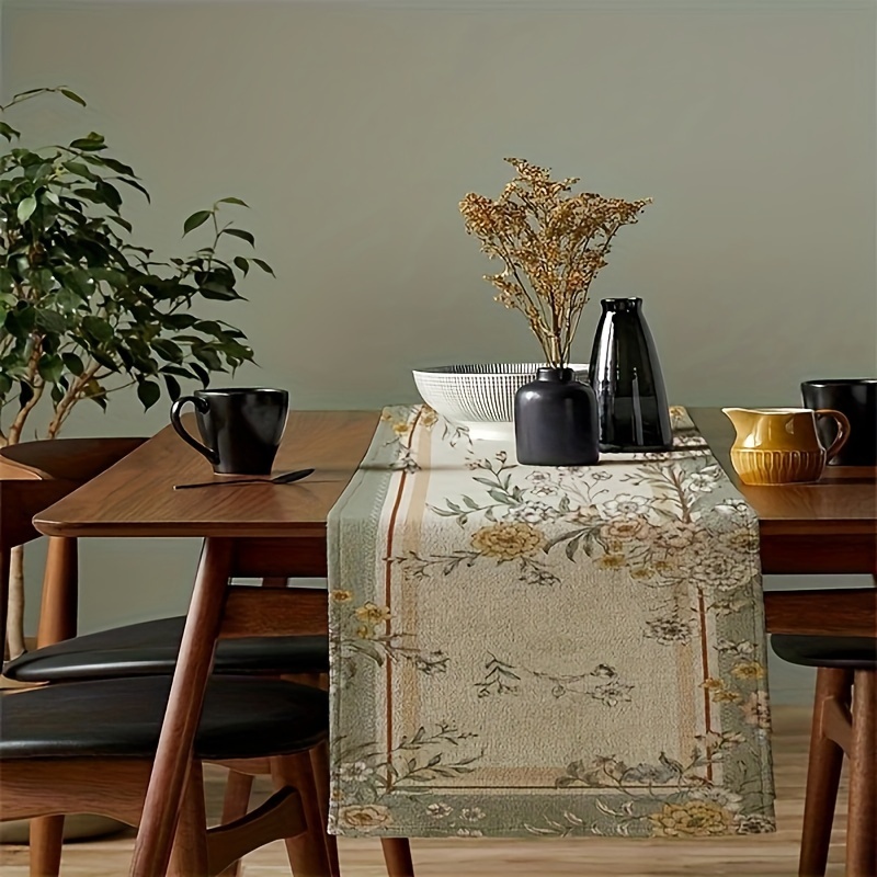 1ピース ウィリアムモリス花柄テーブルランナー ヴィンテージフラワーダイニングテーブルキッチン装飾 家族のダイニングテー - Temu Japan