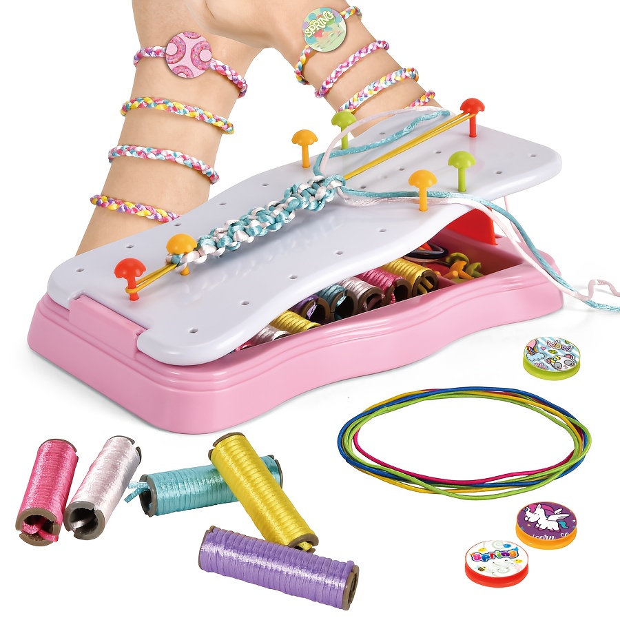 kit de fabrication de bracelets damitié | bracelets tissés, machine à   des bracelets de ficelle - idées cadeaux danniversaire et articles de fête, convient pour halloween, thanksgiving, noël, la saint-valentin, le  , cadeaux danniversaire - style bohème, matériau plastique par   fei Détails du produit 4