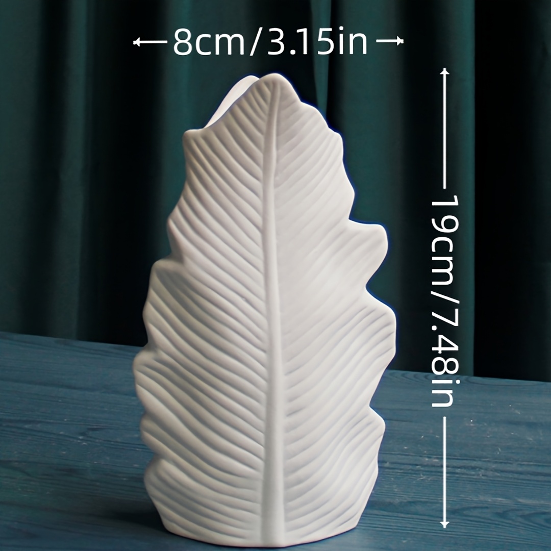 1pc Leaf-shaped Vase Home Decor, Bedroom Living Room Coffee Table Dining Table Small Vase, Hotel Desktop Decoration Fresh And Elegant