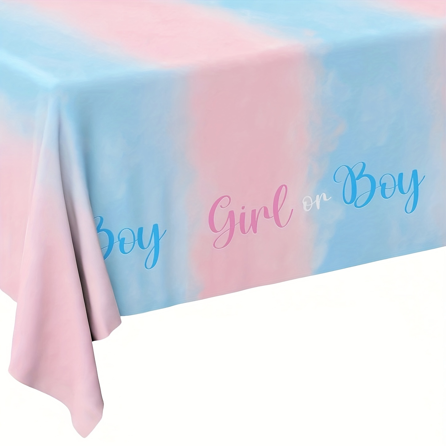 TEMU Tovaglia per festa di del genere 1 pz rosa e blu, copritavolo, tovaglia usa e getta, tovaglia, articoli per feste, copritavolo in plastica,