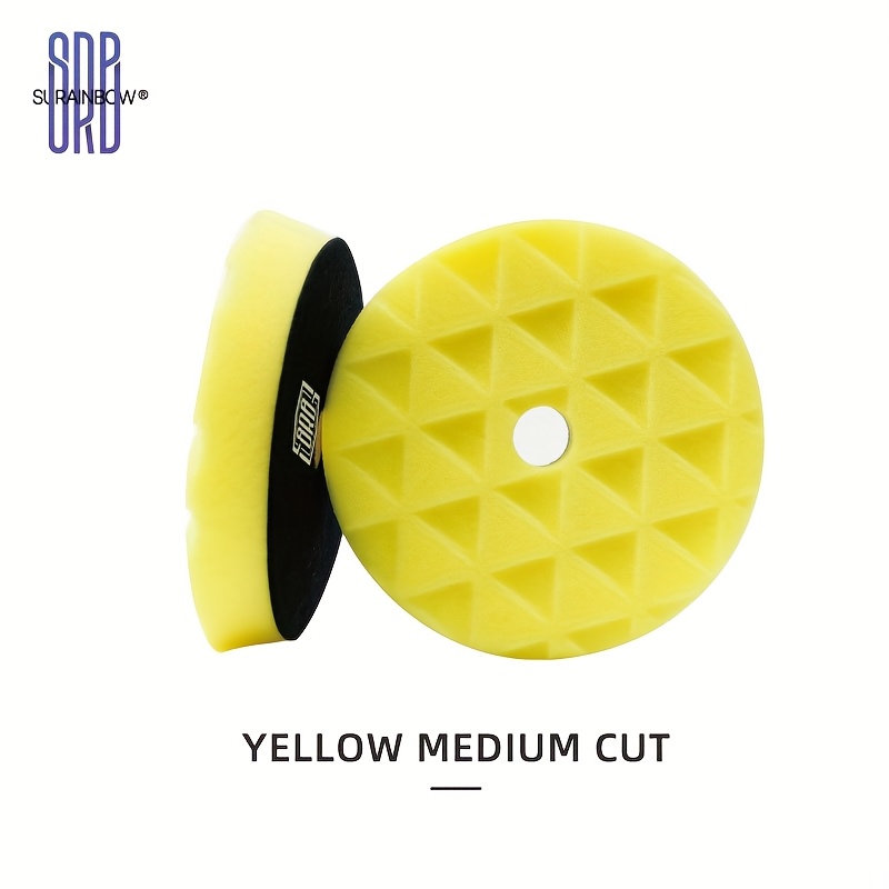 TEMU Pad di Lucidatura SURAINBOW, 5 da 125mm, Pad in Schiuma da 5 Grane da Grossa a Fine per Compounding, Lucidatura e Cera, per Lucidatrice Auto con