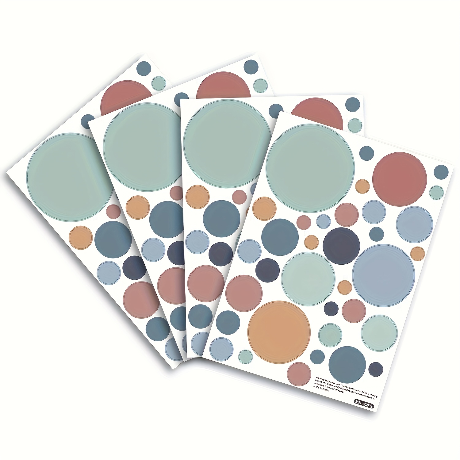 Of Vibrant Circular Stickers Designed For Decorating The Walls Of Your Living Room And Bedroom, Featuring Self-adhesive Colorful Dot Art