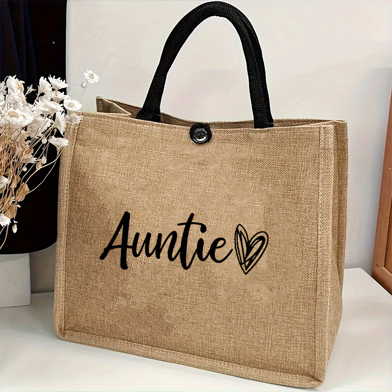 

Auntie- Tote Bag - , Shoulder , Polyester Lined - For Aunts Nieces & Nephews