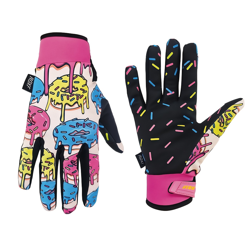 Guantes de exterior estilo dona ROXF, un par de guantes multifuncionales para mujer, adecuados para las estaciones de primavera, verano y otoño. Guantes especialmente equipados para carreras de ciclismo de montaña y motociclismo al aire libre. Muy adecuados como regalo de cumpleaños o festivo.