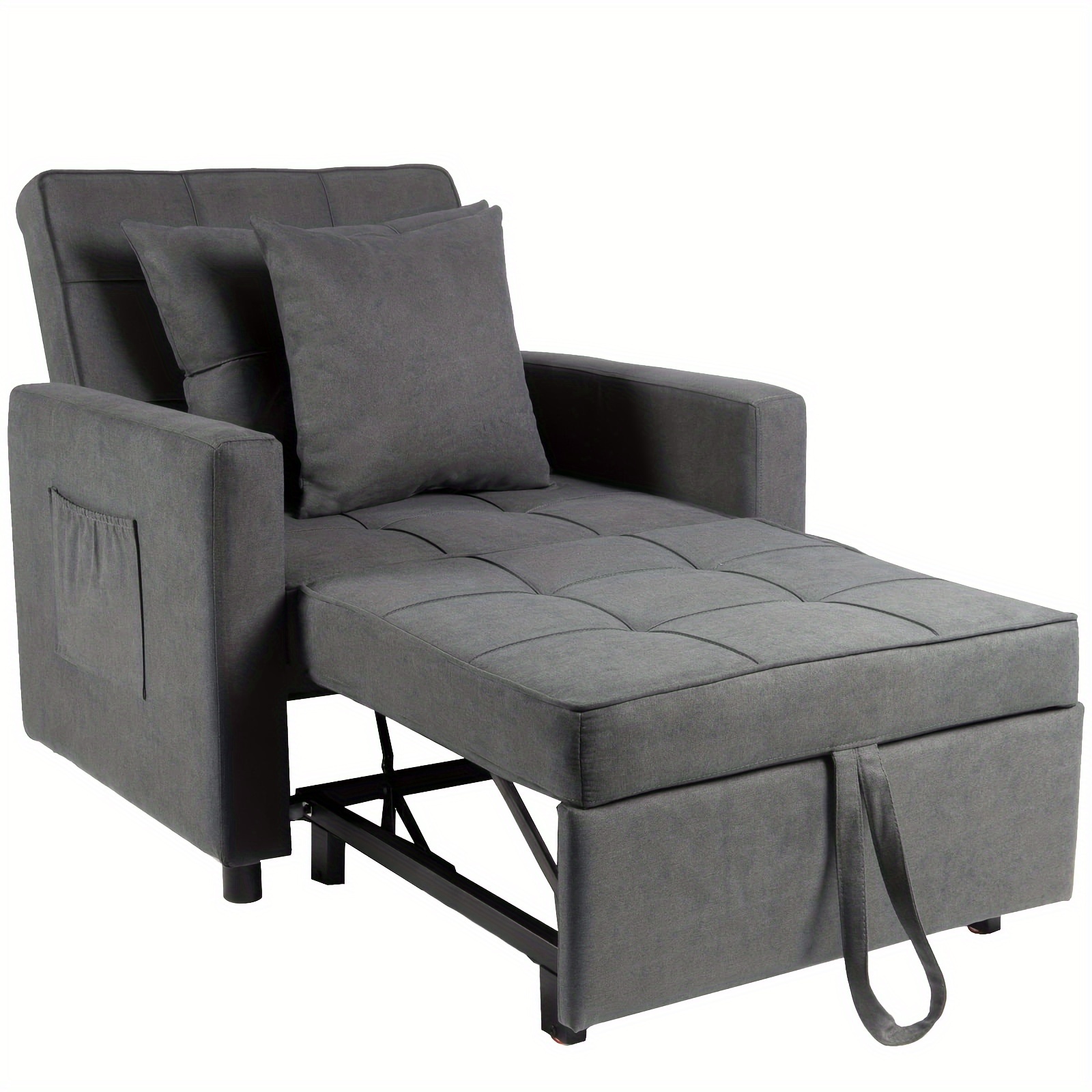 

Sofa Bed Chair 3-in-1 Convertible Chair Bed, Lounger Sleeper Chair, Single Recliner For Small Space With Adjustable Backrest