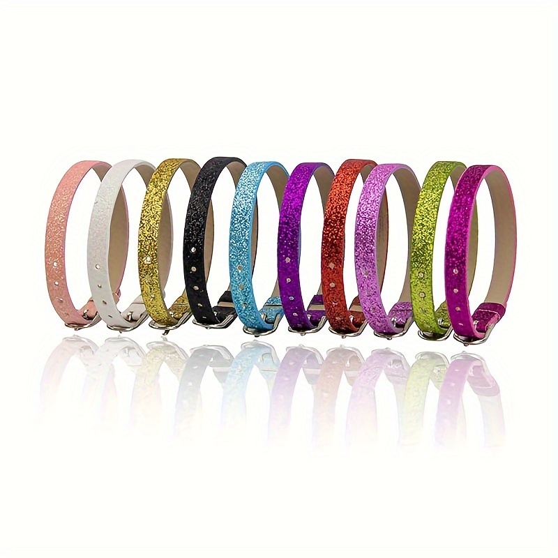 

6pcs Wristband Bracelet, Slip Lettering Mixed Colors Bracelet For Jewelry Making, For Diy Different Bracelets, Car Key Chains, Pet Collar, Etc.