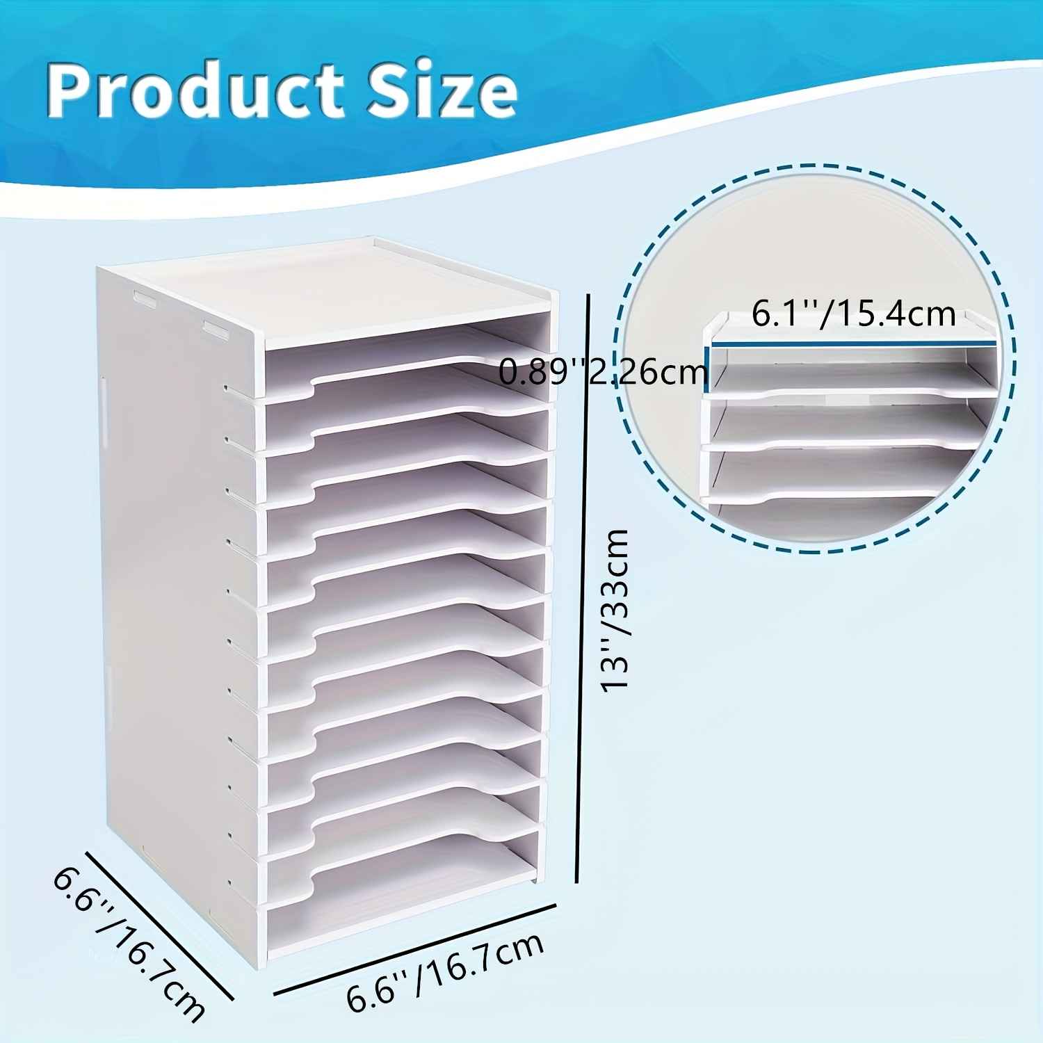 E-shop 12-Schicht Groß/Mittel/ -Papier-Organizer/Aufbewahrungsregal/Box, Aktenordner-Sortierer, Schreibtisch--Papier-Organizer, geeignet für Zuhause,