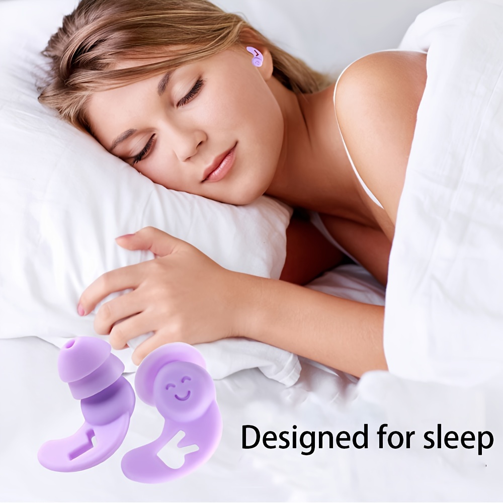 

Soft & Comfortable Silicone Sleep Earplugs With Storage Box - Washable, Reusable For Better Sleep Quality, Ideal For Napping, Traveling & Restful Sleep