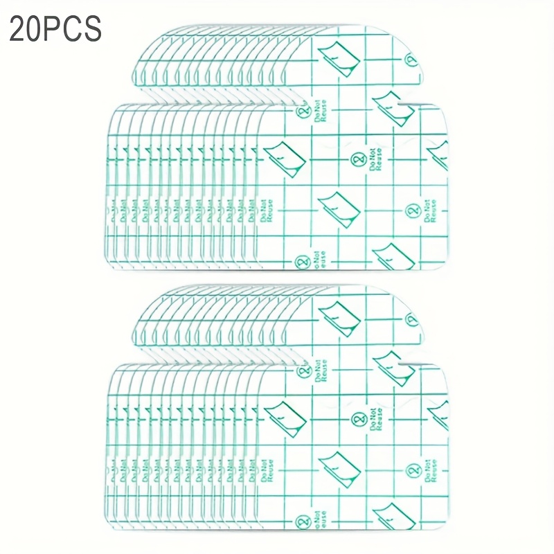 Image of 20pcs Invisible Moisturizing Heel Pads Breathable Cushioning Pads Moisturizing And Repairing Dry Cracked Heels Heel Protection Patches Skin-friendly Soft Patches Sensitive Foot Care Bandage