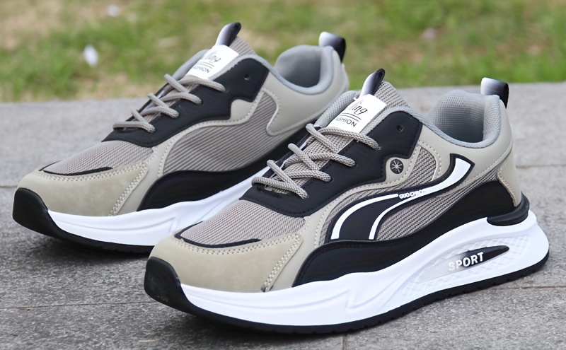 mens low top lace up sneakers outdoor jogging hiking camping comfy shoes breathable non slip   details 17