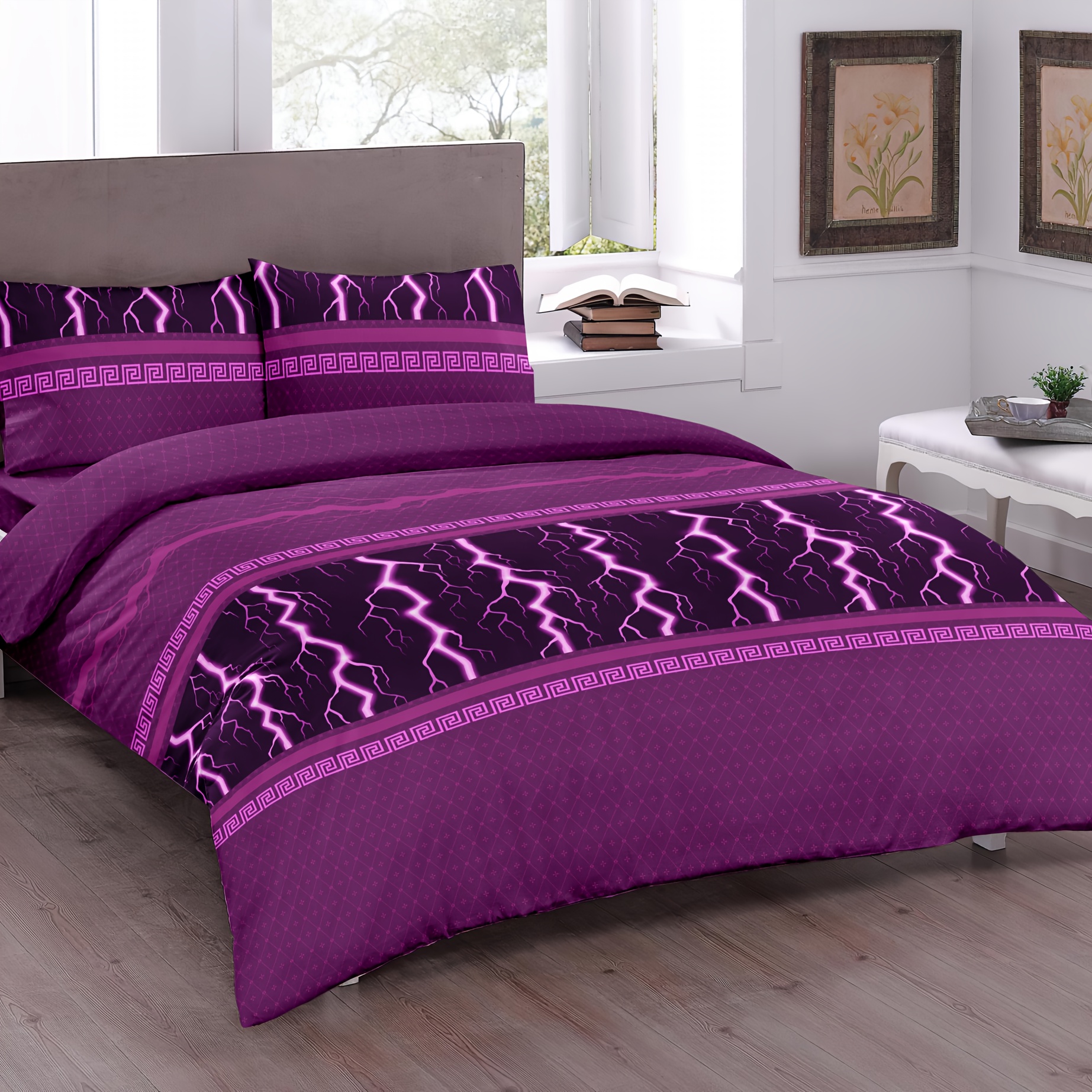 3pcs Printed Duvet Cover Set, Soft, Comfortable, Skin-friendly, And Breathable, 1 Duvet Cover + 2 Pillowcases, Polyester Fiber Material, 80g/m², No Bed Sheet, No Filler