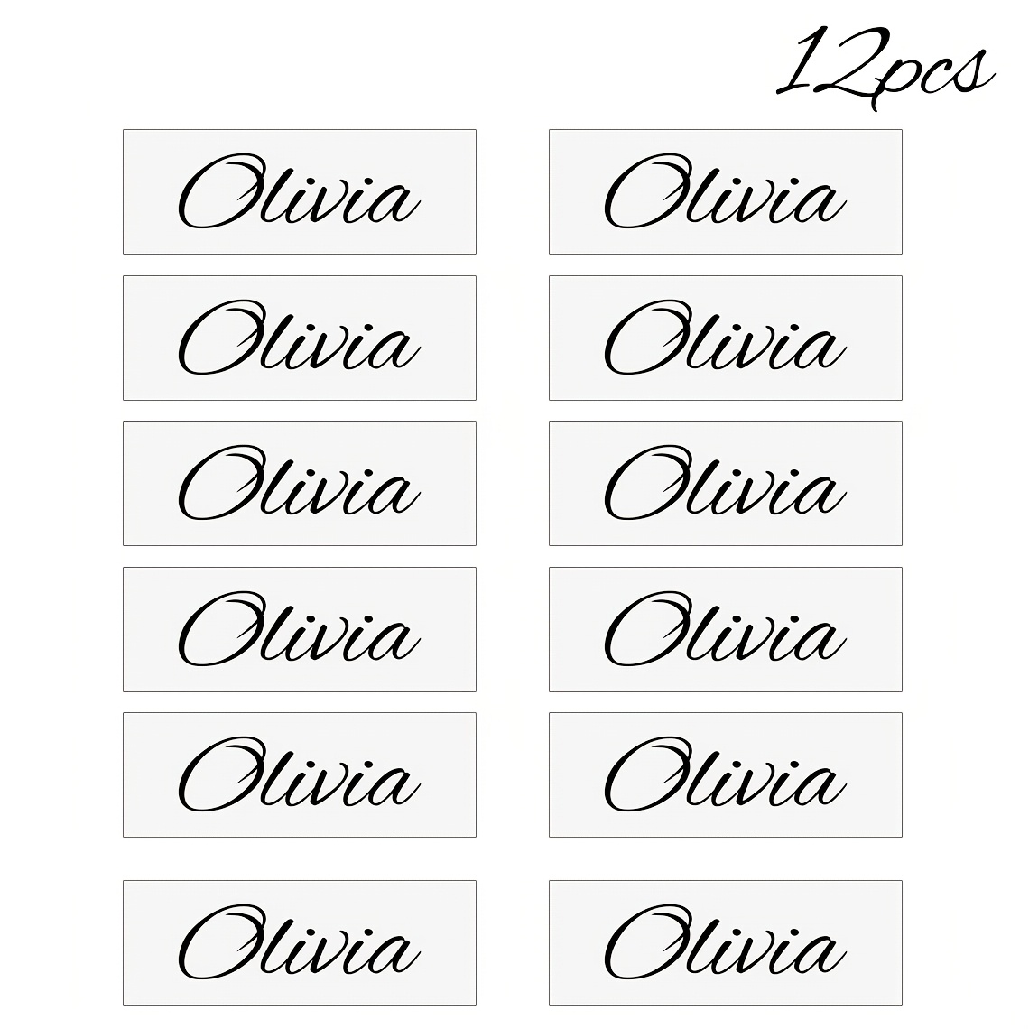 TEMU Custom Personalized Name Heat Transfer Vinyl Stickers Custom Cursive Name Text Iron On Vinyl Labels For Clothing Hoodies Hats Tote Bags Custom