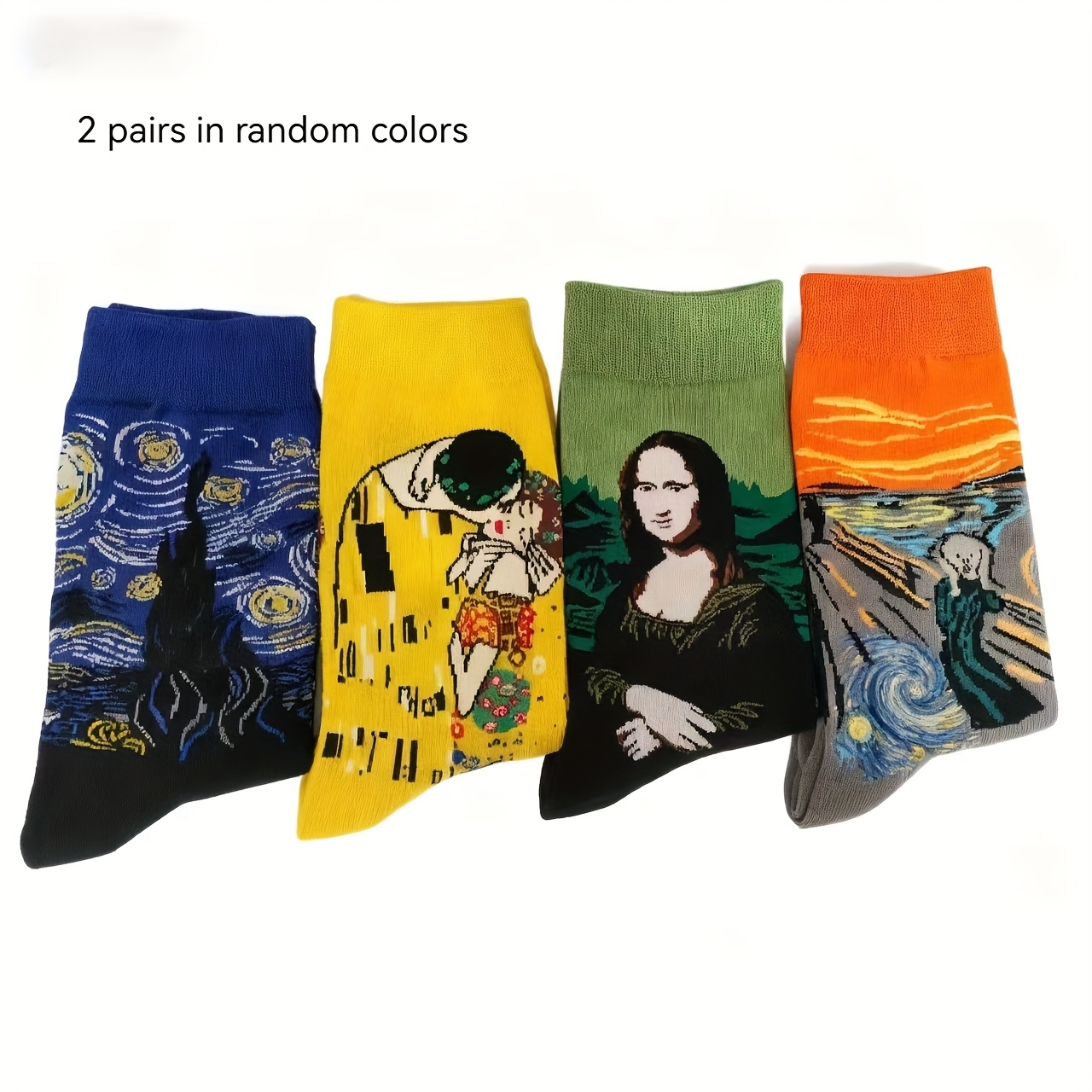 Image of Men's Creative Warm And Fashionable Mid-waist Short Socks, European And Socks, Neutral And Fashionable Instagram-colored Sweat-absorbing High Tube Socks In Random Colors