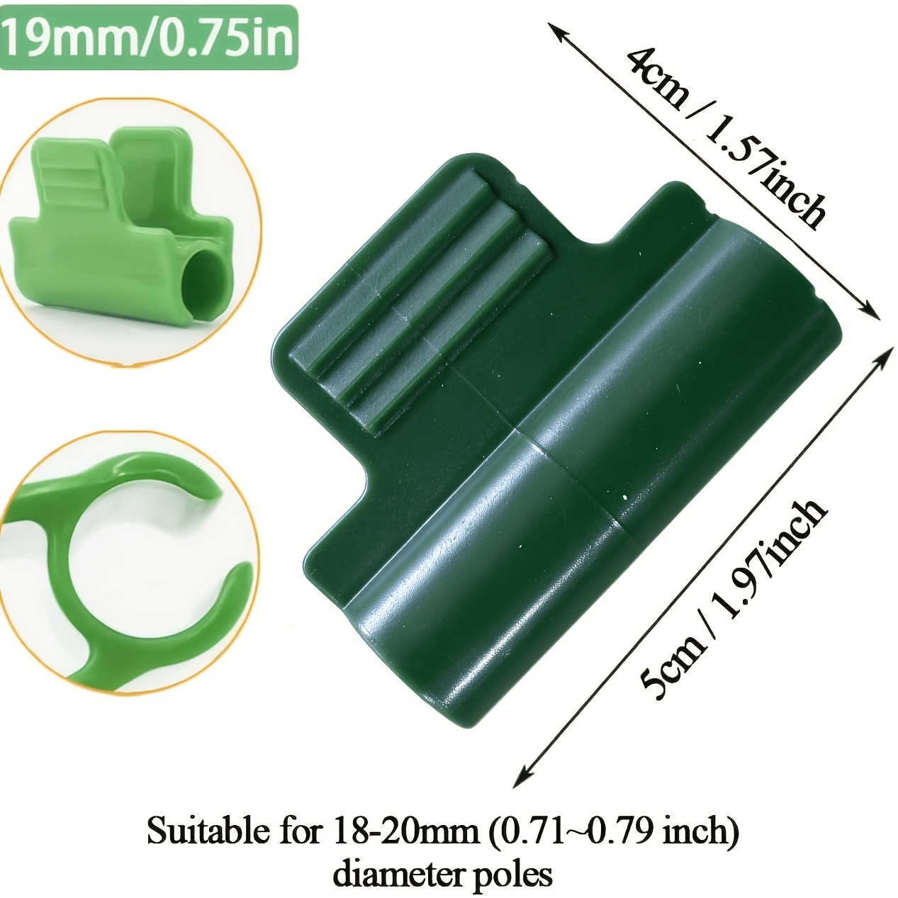 Image of 24 Pack Extra-large 19mm Greenhouse Clips,gift For Gardening Enthusiasts