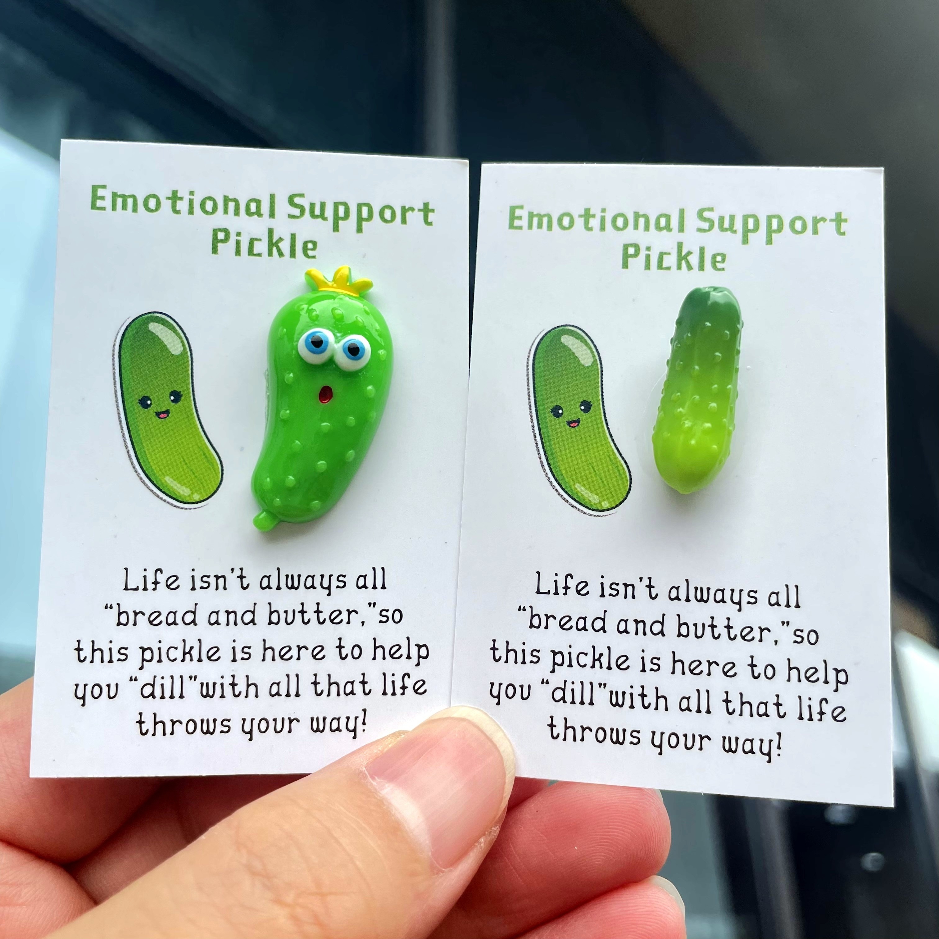 

Inspirational Pocket Hug Cucumber & Greeting Card - Perfect For Birthdays, Celebrations, Halloween & Christmas Gifts - Cartoon-themed Motivational Keepsake