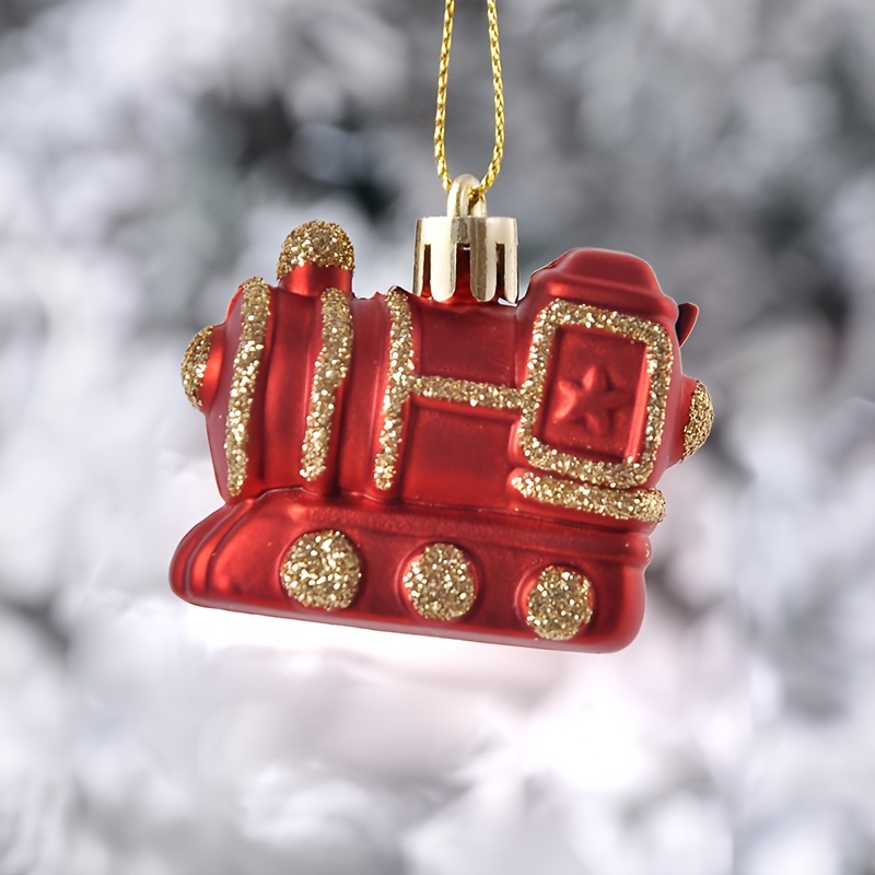 Set of 88pcs Red And Golden Christmas Ornaments, Holiday Painted Hanging Decorations, Christmas Tree Hanging Tree Top Shaped Ornaments, Suitable for Christmas Decoration, Christmas Ball Decoration