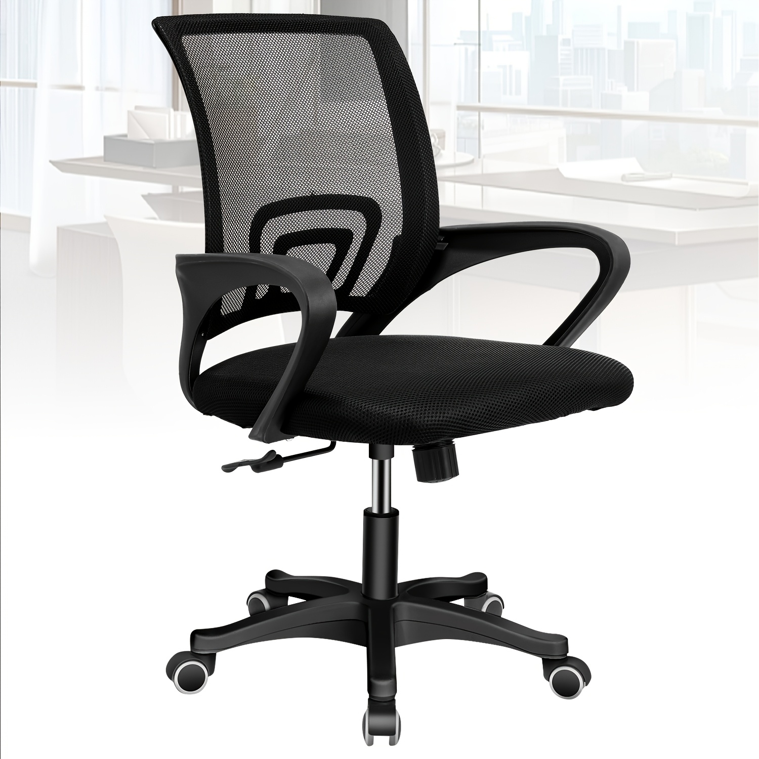 home office chair ergonomic desk chair mesh computer chair with lumbar support armrest executive rolling swivel adjustable   back task chair 0