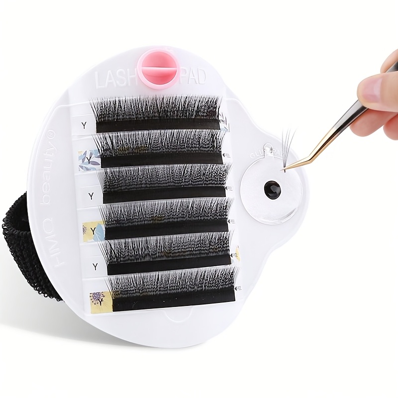 E-shop 1-teiliges 3-in-1-Set mit Klebeband Wimpernkleber-Pad, ein weißes Werkzeug für Wimpernverlängerungen, geeignet für die tägliche Anwendung bei
