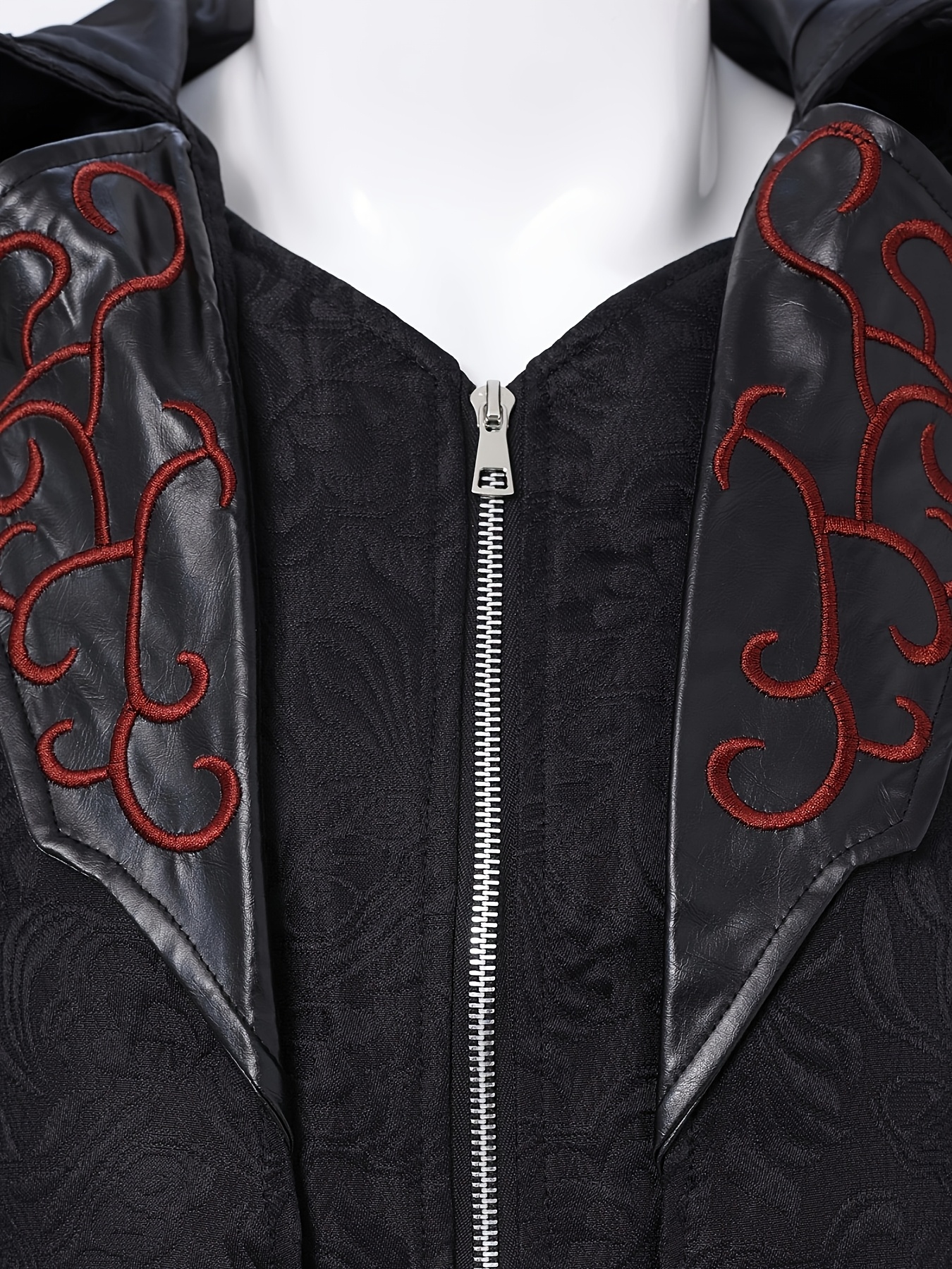 TTOKGZG Steampunk Middeleeuwse Vintage Jas voor Heren, Gotische Enkelvoudige Knoopjas, Lange Halloween-Jas, Middeleeuwse Victoriaanse Rokuniform voor Steampunk-Thema & Halloween-Feest, Rood, M