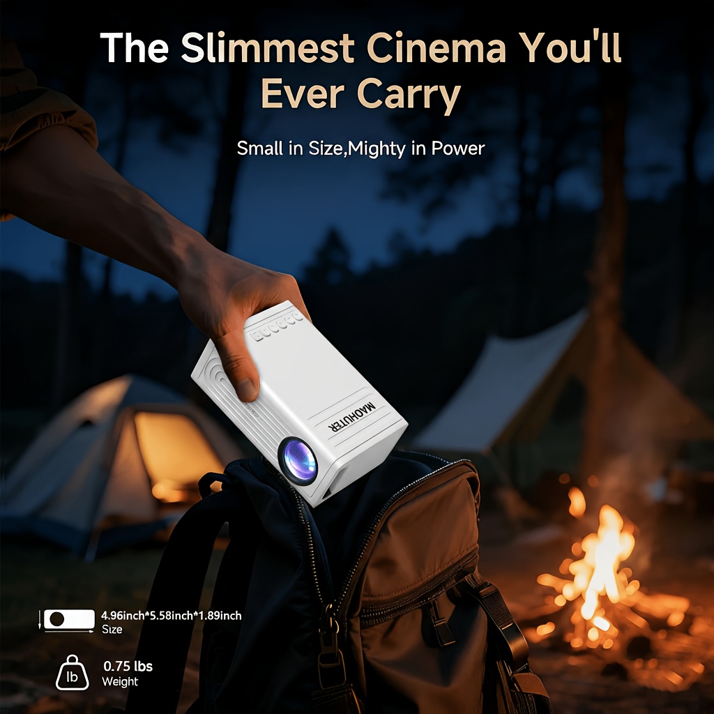 Portable Video Projector for Home Theater & Outdoor Use