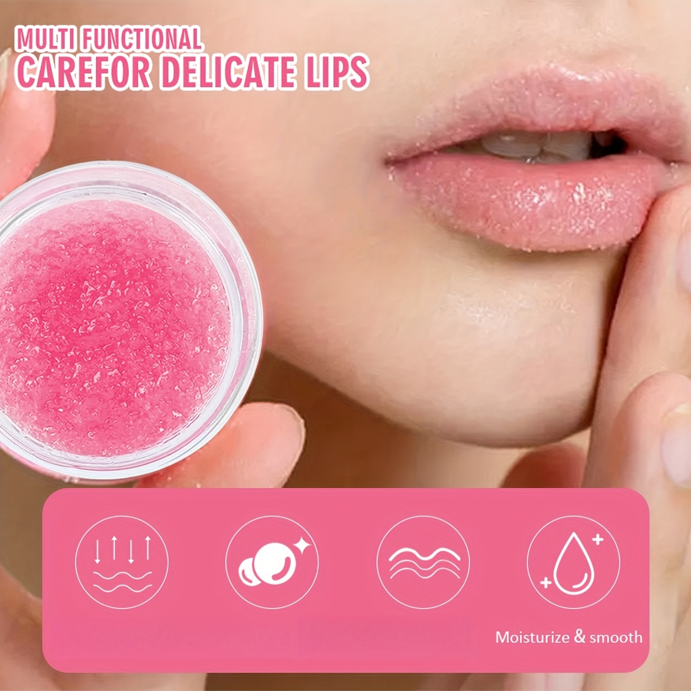 2pcs lip care set raspberry lip scrub 30g deep clean lip balm moisturizing hydrating glossy   lips womens   lip care gift set Product details 2