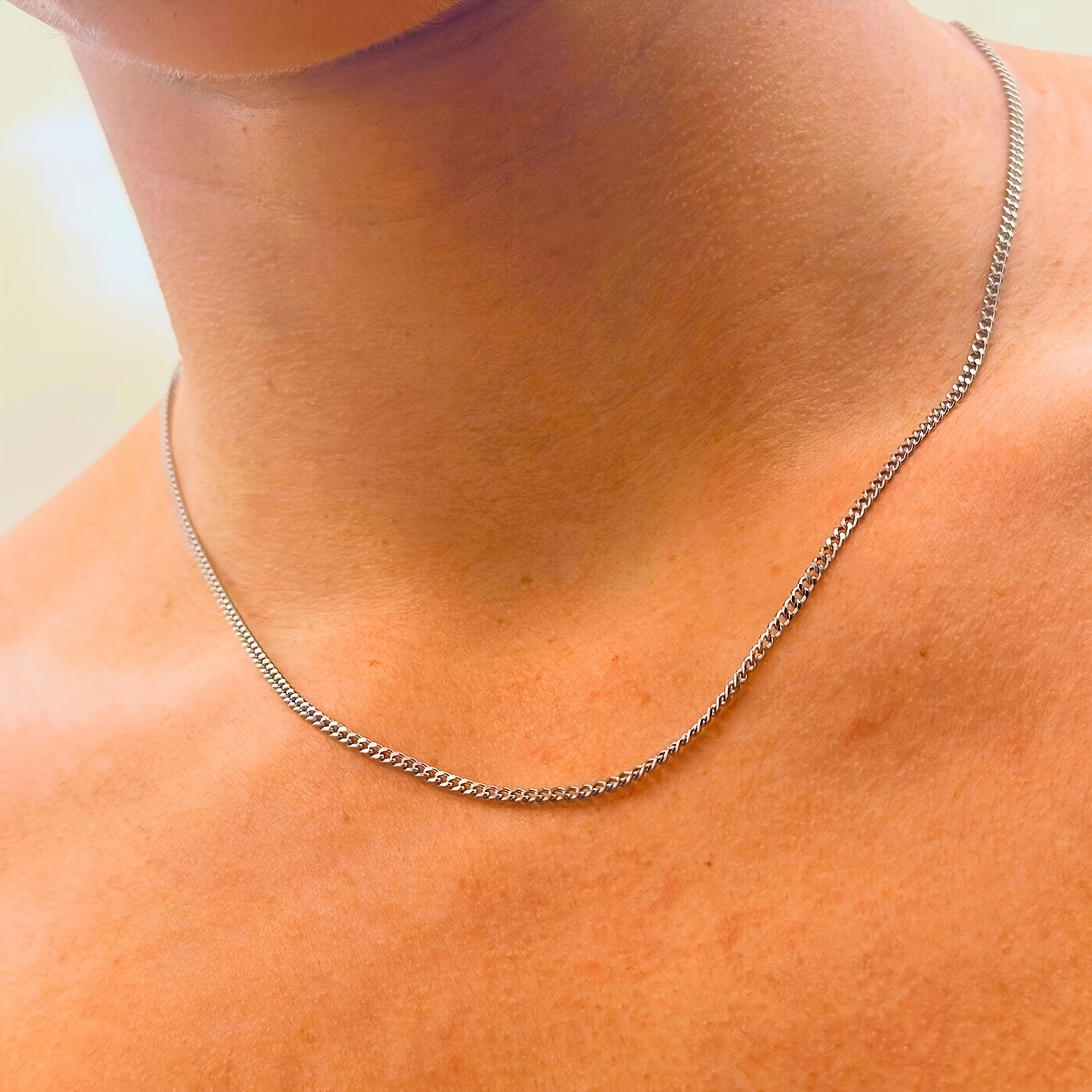 TEMU Collana da in acciaio inossidabile stile e americano, con catena spessa . Streetwear facile per outfit hip-hop, resistente e ipoallergenica,