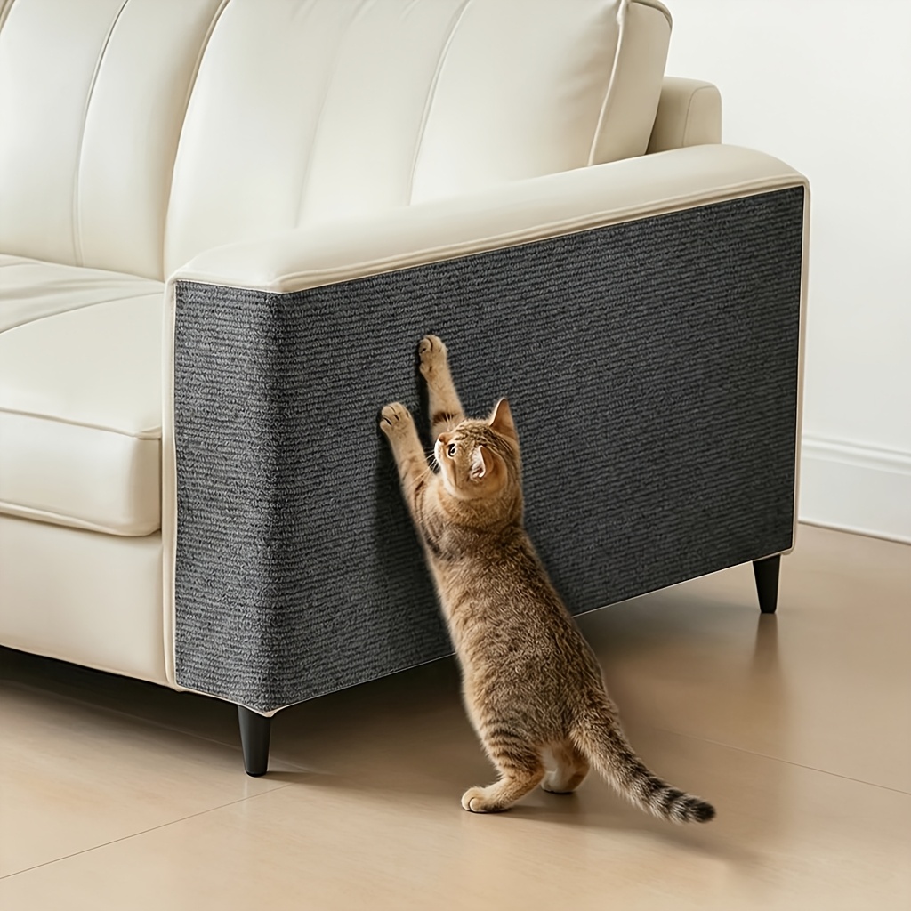 TEMU This Roll Of 60cm Wide, Thickened Self-adhesive Cat Scratching Board, A Self-adhering Scratch Pad, Is A Cuttable And Removable Wall And Sofa