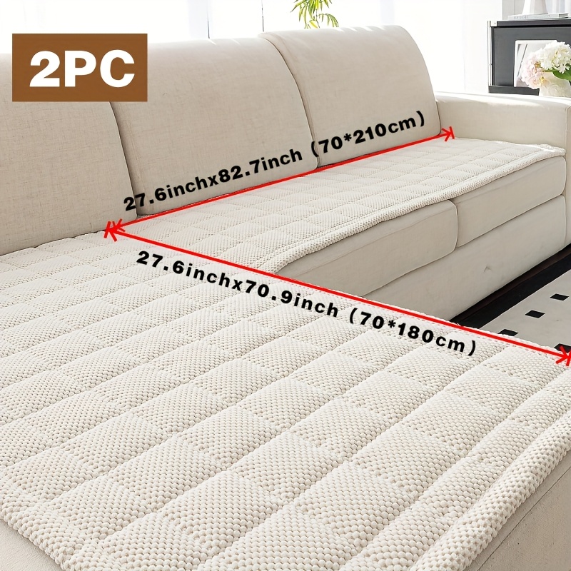 TEMU Juego de 2 cojines para sofá acolchados y gruesos de color sólido - con diseño antideslizante de , adecuado para dormitorio, oficina, como
