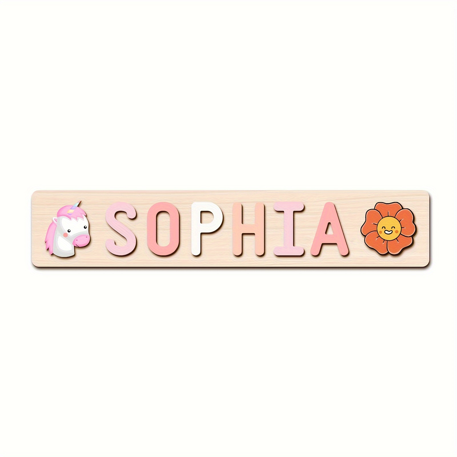 

Name Puzzle, Personalized Pastel-girl Color Custom Puzzle Toy With 2 Elements, Alphabet Puzzle, Wooden Name Puzzle, Birthday Gift, Early Education Toys, Montessori Toys