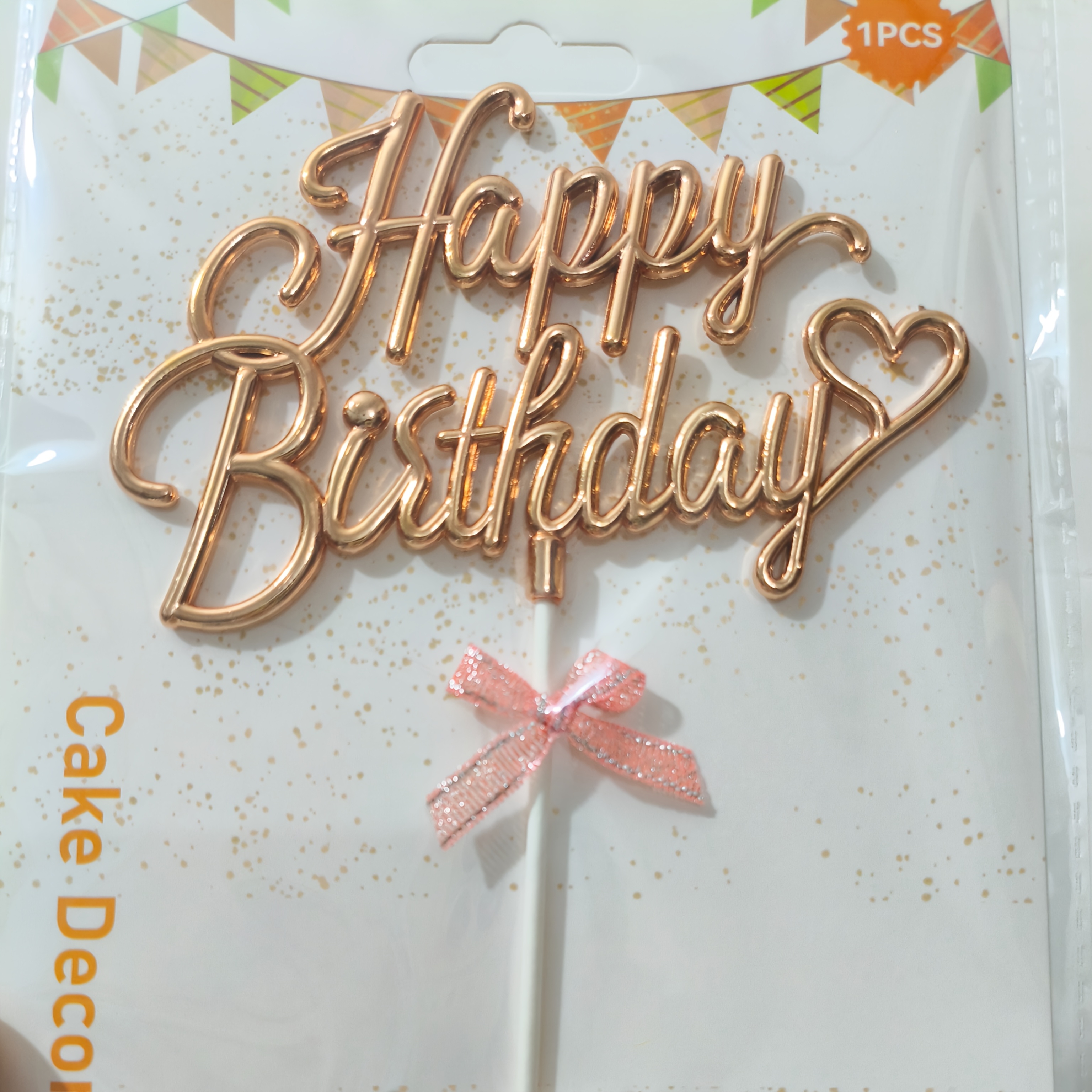 1pc Plastic Cake Topper With 3d English "happy Birthday" And , Large Size 3d Happy Birthday Cake Topper For Party Cake Decoration，halloween，christmas