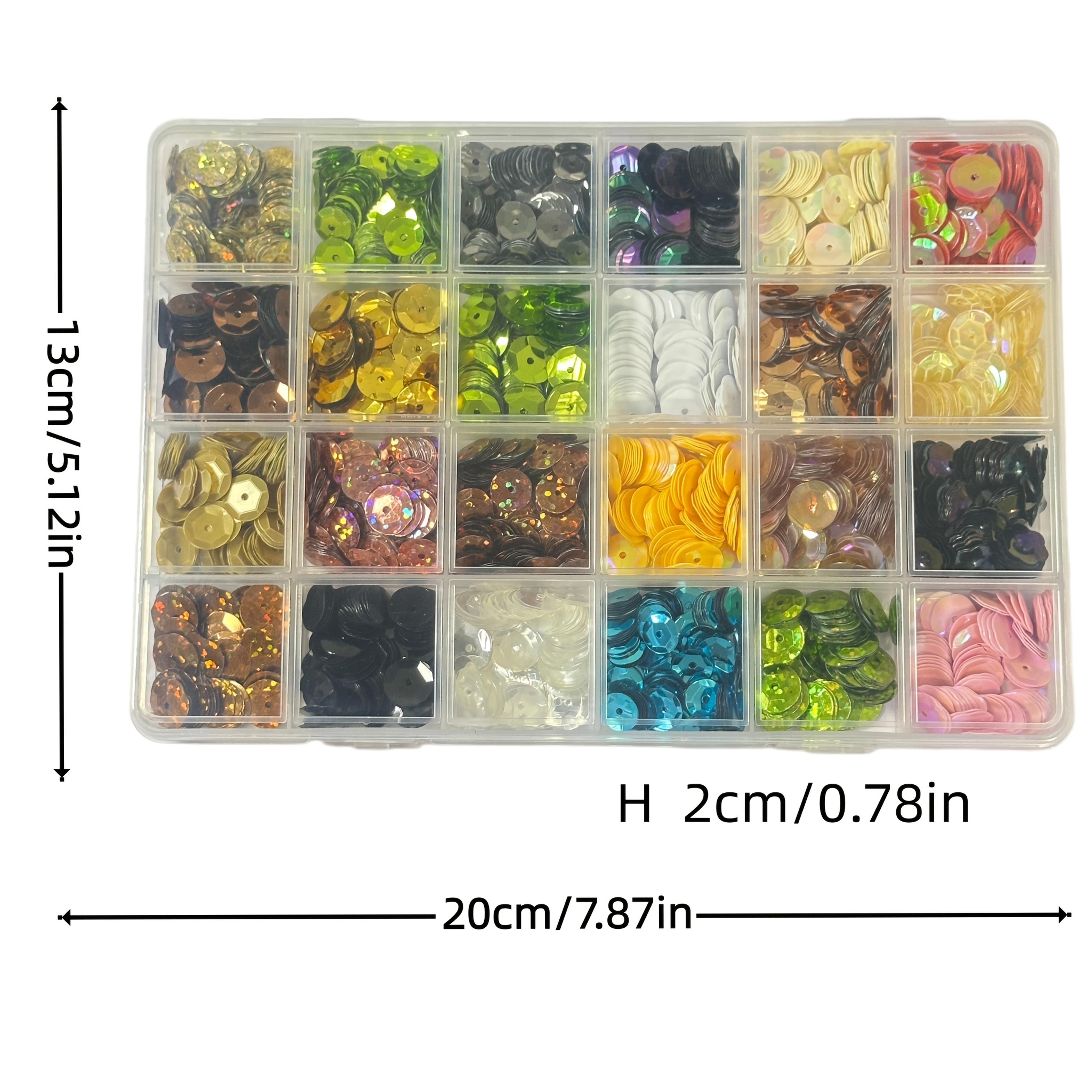 TEMU Feuilles de paillettes en PVC multicolores de 8 mm/10 mm avec boîte de rangement - à l'échelle adaptée à la fabrication de bijoux DIY, aux