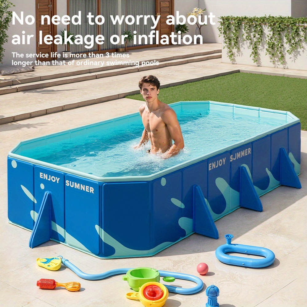 82/102/118 inch no-installation, no-inflation adult swimming pool