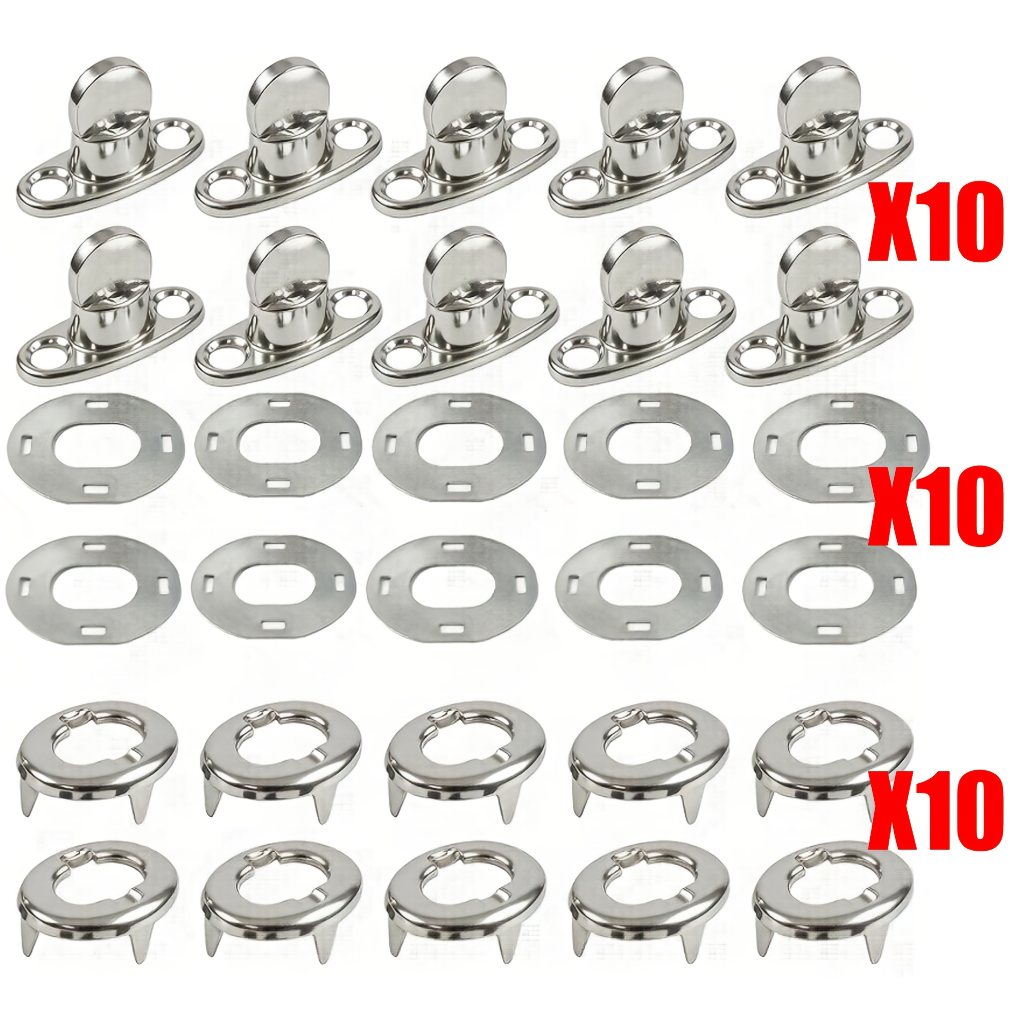 TEMU 30pcs Twist Lock Button Swivel Eye Bolts, For Canvas Marine Fasteners, Swivel Button Mounting Screws, Practical Solution For Canvas, Durable