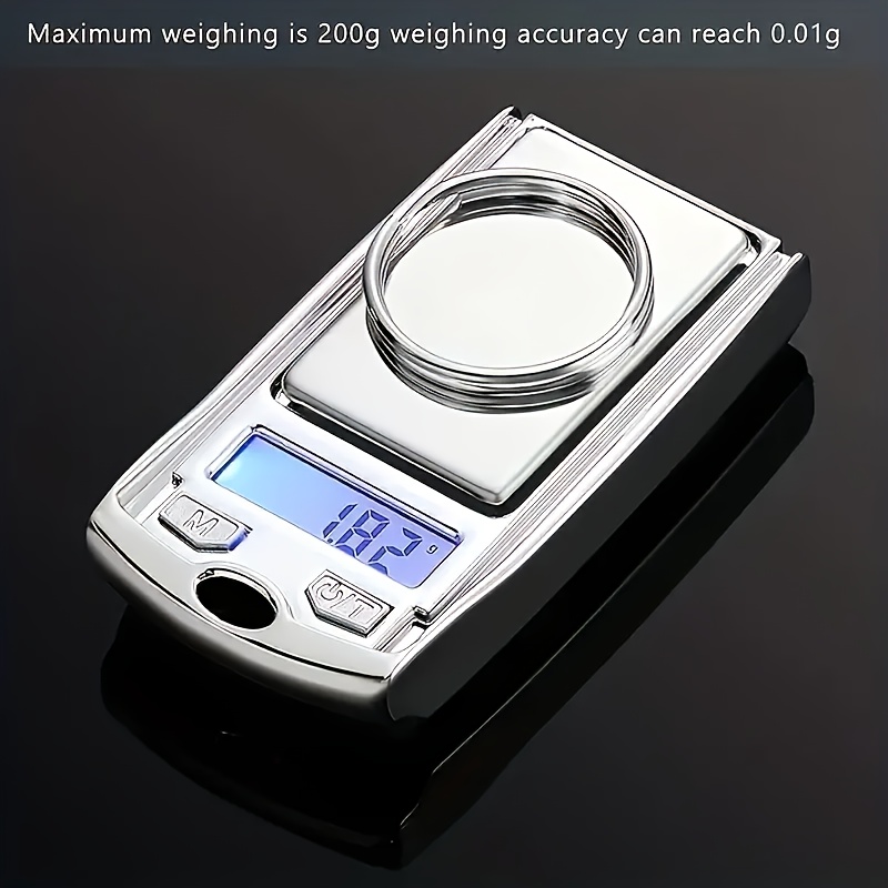 portable   scale 200g 0 01g precision mini electronic scale suitable for jewelry and food featuring a keychain design and battery 2