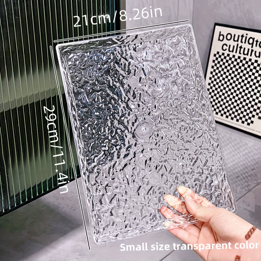Image of 1pc Tray Rectangular Living Room Home Light Luxury High-end Home Tray, Bathroom Tray Coffee Table Tray, Ramadan Decoration Tray, Valentine's Day Gift (non-food Contact)