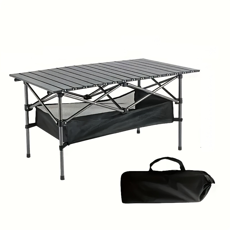 TEMU Folding Camping Table, , , Lightweight Beach Table, With Large Storage And Carry Bag, For Outdoor Cooking, Picnic, Camp, Boat, Travel, Backyard,