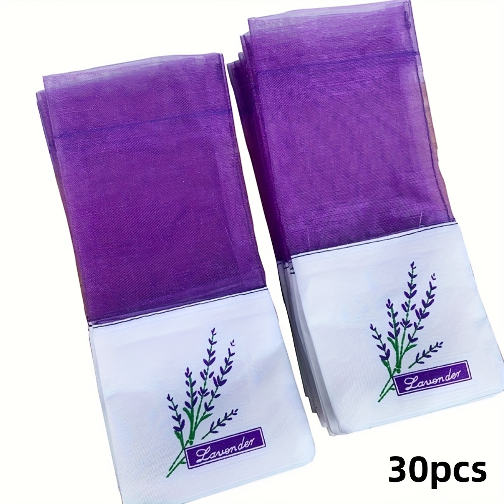 Image of 30-pack Lavender Sachets, Purple Bags, Empty Scented Pouches, Lavender Bouquet Bags, Transparent Mesh -linen Scented Bags, Wedding Supplies, Party Favors, Holiday Gifts