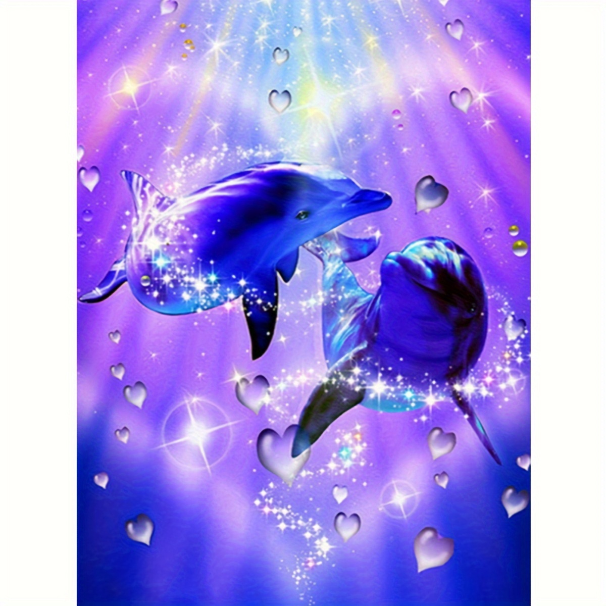 Full Diamond Painting kit - Dolphin jumping – Hibah-Diamond painting art  studio