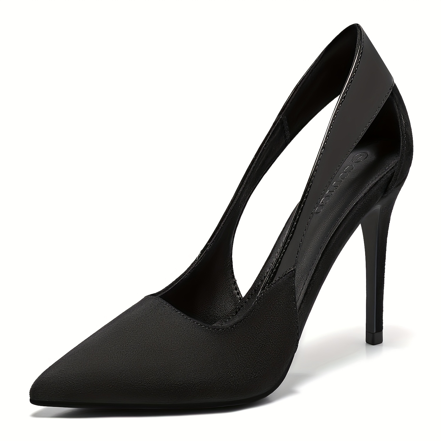Womens Dressy Heels Shoes Closed Pointed Toe Cut Pumps