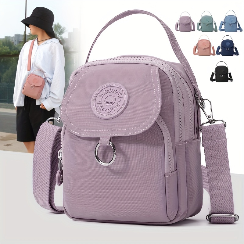 

Sac à Épaule pour Femme Sac Mini pour Téléphone Portable Sac Bandoulière Léger pour Voyage Sac à Main Compact Multicouche Adapté pour le Shopping, les , les