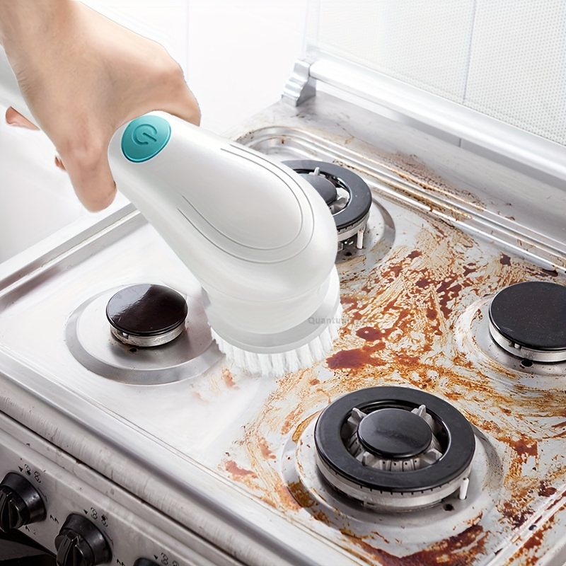 the dolphin mouth electric rotating cleaning brush has a replaceable head and is usb charged it   kitchens floors tiles stoves glass sinks and shoes a multi functional kitchen   quickly removes dirt Product details 3