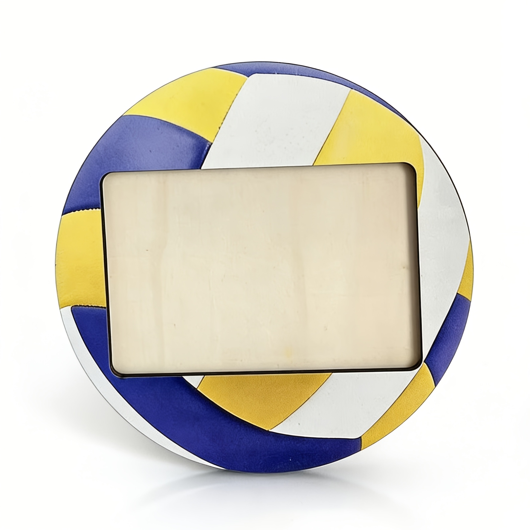 TEMU 1pc, Volleyball-shaped Photo Frame, Desktop Ornament, Sports-themed Creative Photo Frame, Desk And Bookshelf Decoration, Bedroom Decor Photo