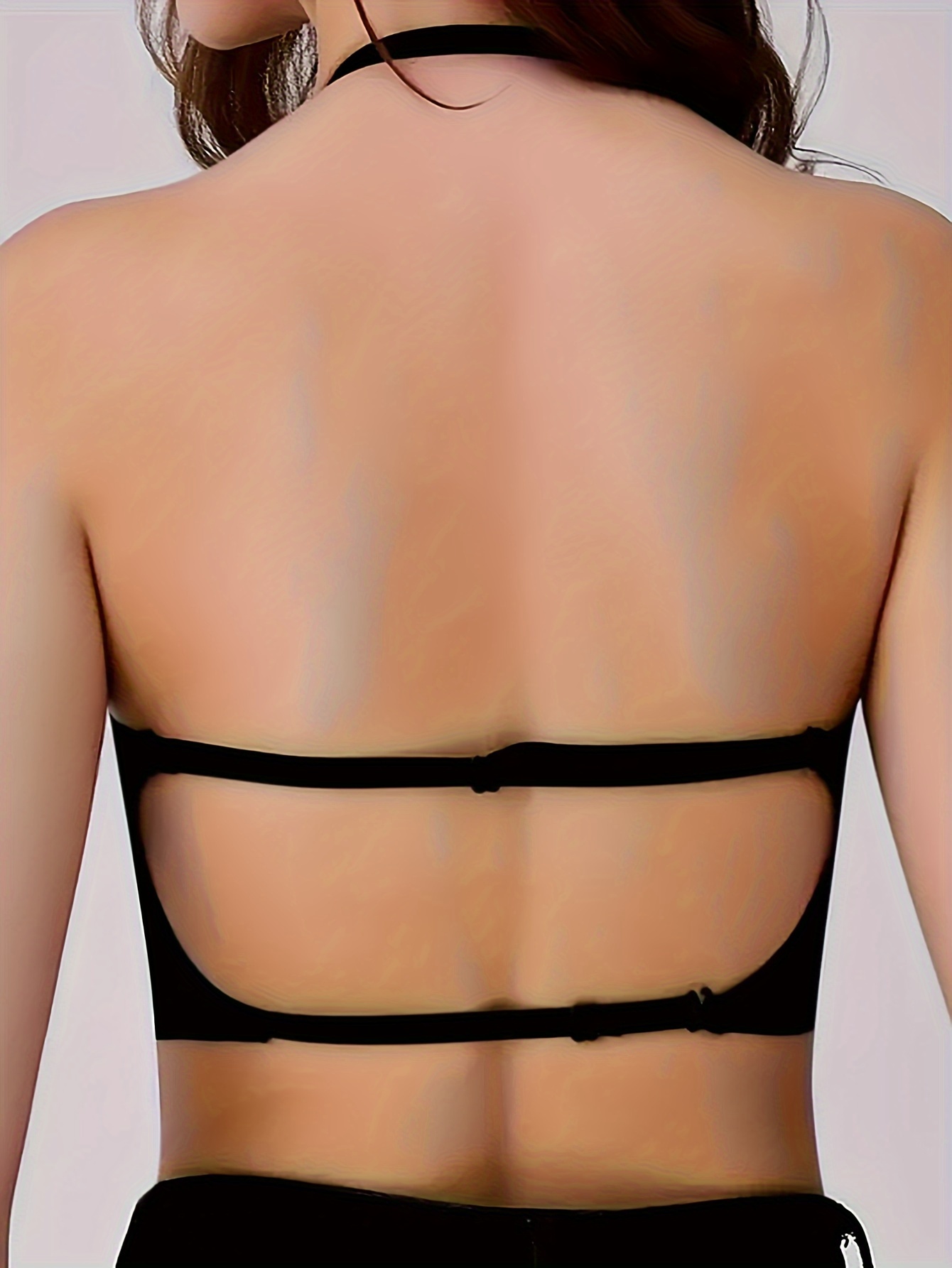 1pc Multiple Beauty Back Underwear Women's Small Chest Gathering Removable Chest Pad Outside Wear Vest Integrated Non-marking U-shaped Backless Bra