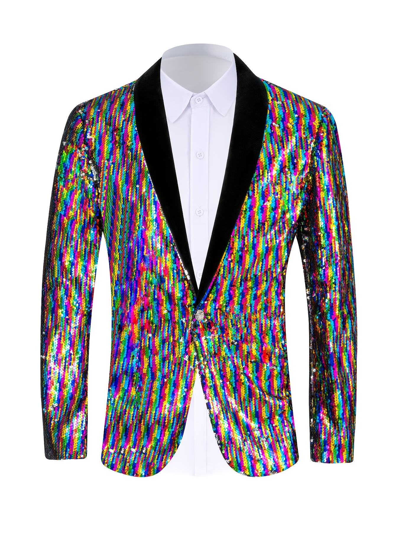 Veste à Paillettes Homme - Blazer Costume Sportif Brillant - Coupe Ajustée Performance