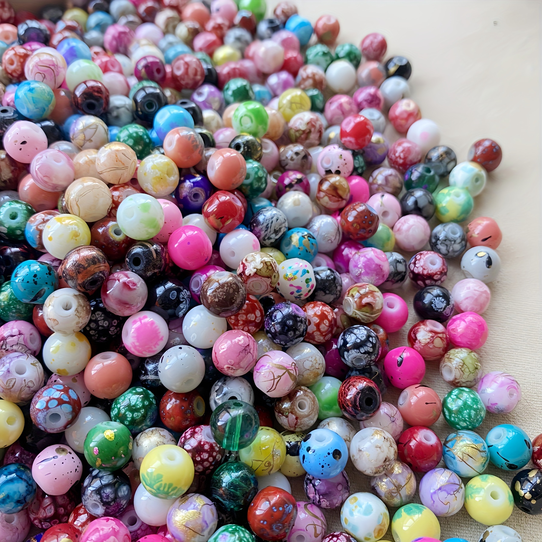 

/50pcs 8mm -colored , , Diy Bracelet Necklace Accessories
