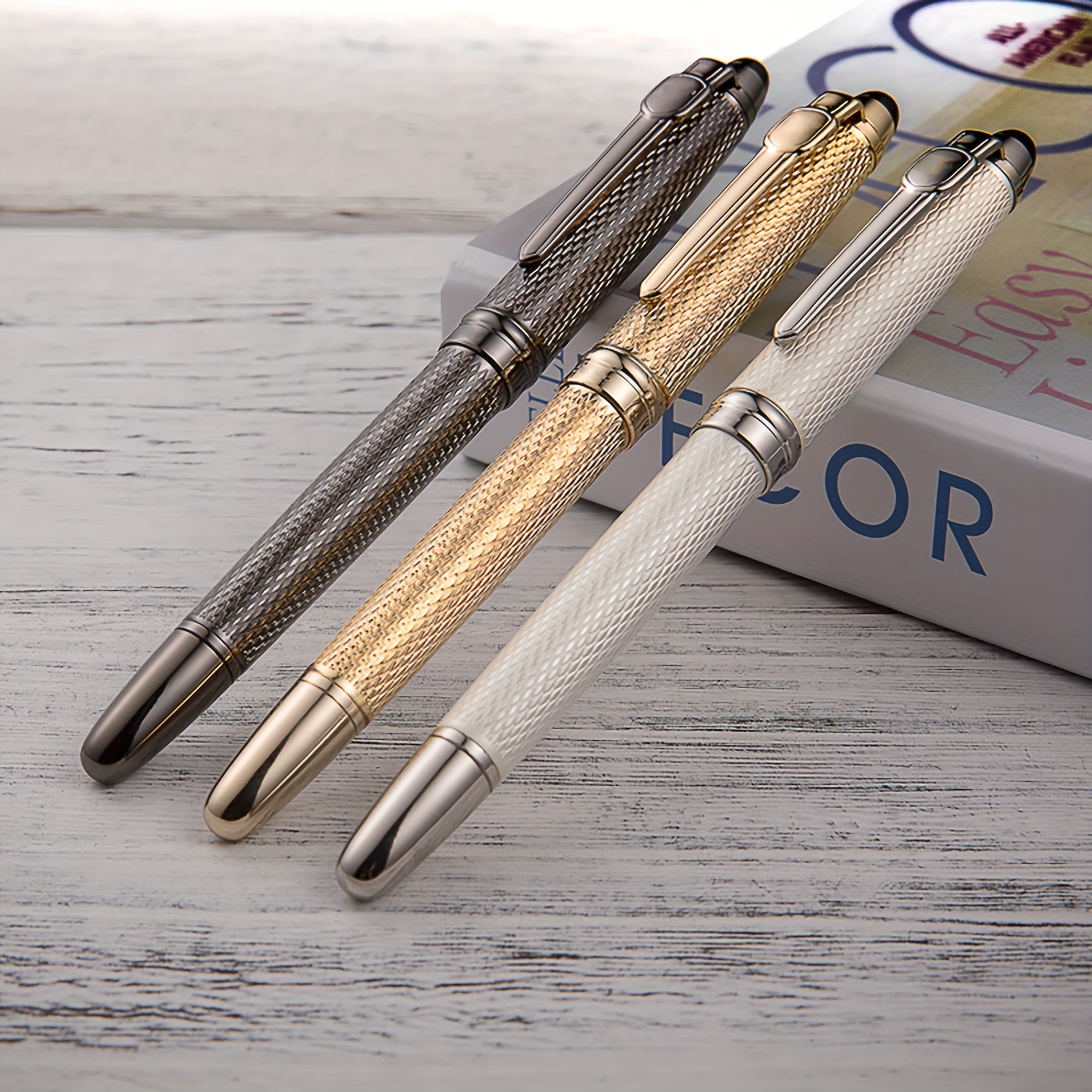 

A Luxurious Brass Ballpoint Pen With A Heavy And Design, Business Gifting.