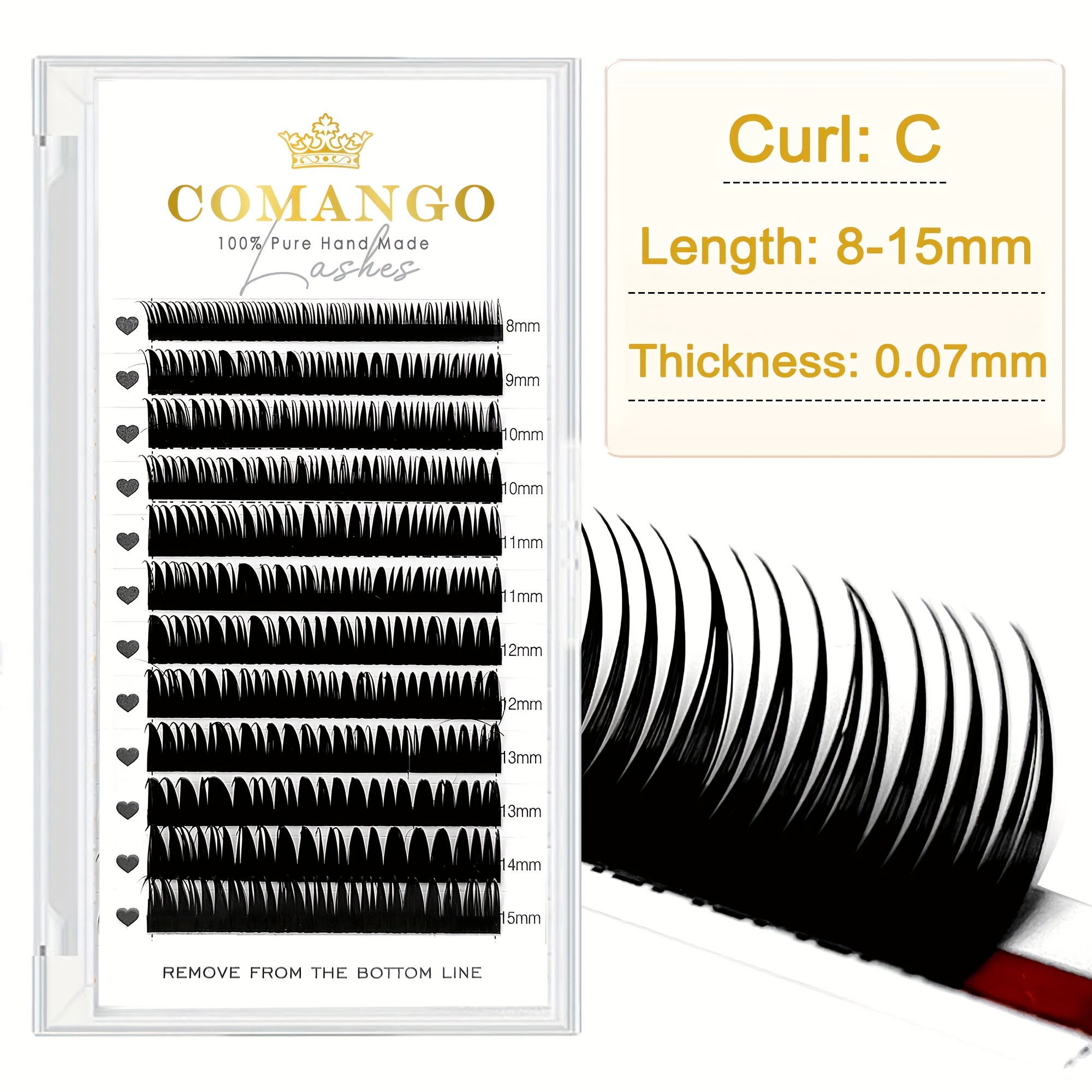 Comango Wet Eyelash Extension 0.07mm Spikes Lashes Lashes Wispy Cosplay Premade A Eyelashes Supplies