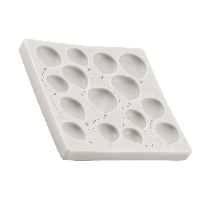 Image of Silicone Fondant Mold For Cake Decoration - 1pc Balloon Shape Gum Paste Mold, Diy Baking Tools, Chocolate Clay Casting, Safe Material
