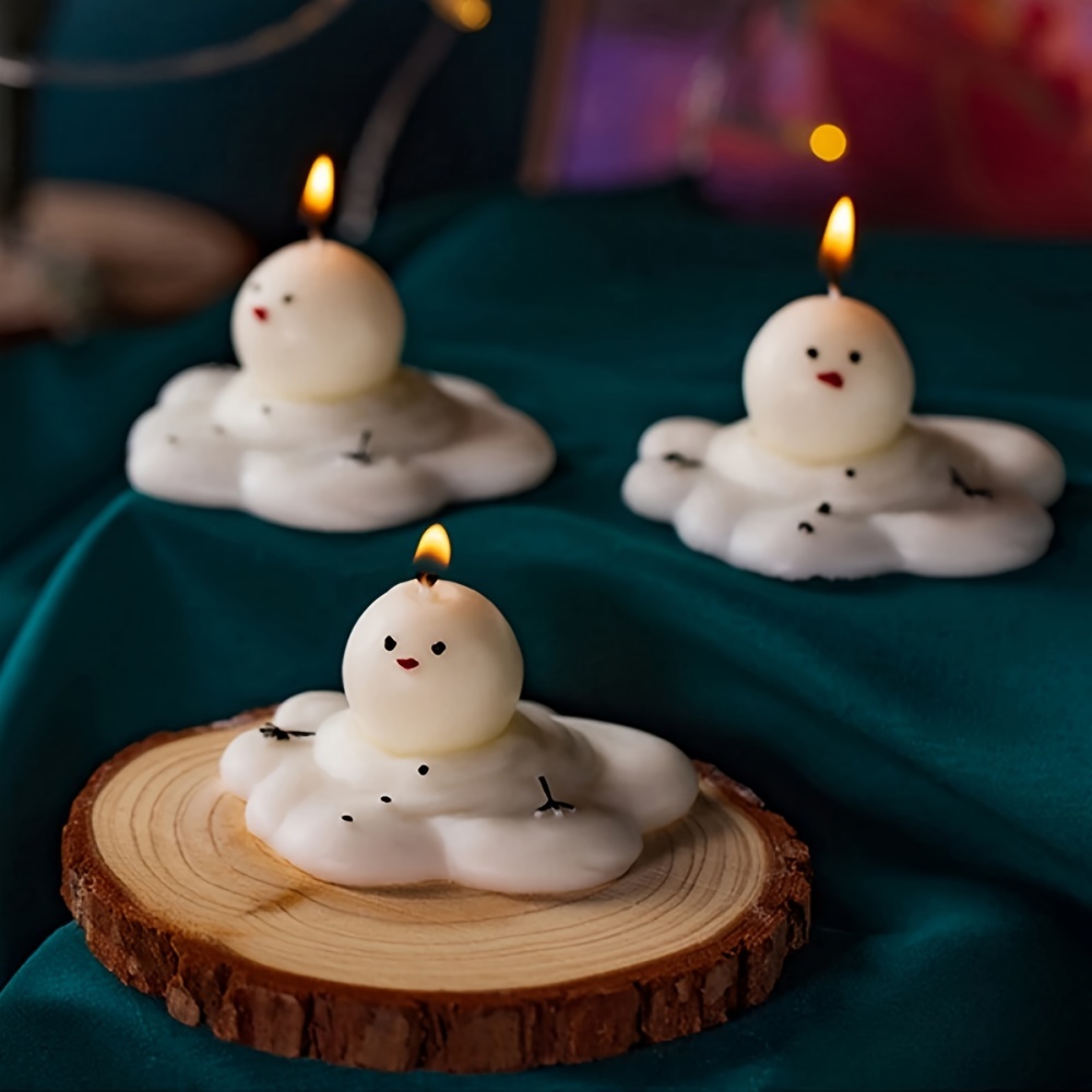 

1pc Melting Snowman Candle Silicone Mold Diy Handmade Soap Making Mold